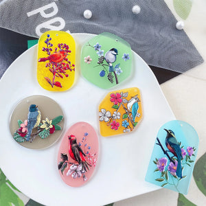 10pcs Acrylic Flower Pendant Charms for Diy Jewelry Making