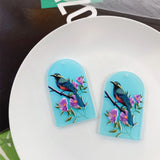 10pcs Acrylic Flower Pendant Charms for Diy Jewelry Making