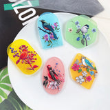 10pcs Acrylic Flower Pendant Charms for Diy Jewelry Making