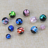 10pcs 8mm Colorful Foil Lampwork Glass Beads for DIY Jewelry Making