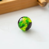 10pcs 8mm Colorful Foil Lampwork Glass Beads for DIY Jewelry Making