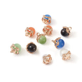 10pcs Cat Eye Glass Charms Dangle Pendants for Jewelry Making
