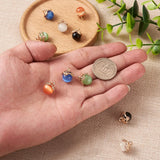 10pcs Cat Eye Glass Charms Dangle Pendants for Jewelry Making