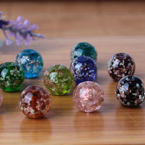 10pcs Luminous Glass Loose Beads for Jewelry Making DIY Crafts