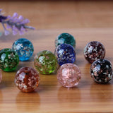 10pcs Luminous Glass Loose Beads for Jewelry Making DIY Crafts