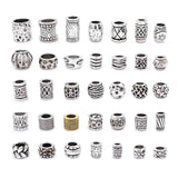 10pcs Round Spacer Tube Beads Charms for Bracelet Jewelry Making