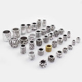 10pcs Round Spacer Tube Beads Charms for Bracelet Jewelry Making