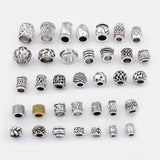 10pcs Round Spacer Tube Beads Charms for Bracelet Jewelry Making