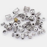 10pcs Round Spacer Tube Beads Charms for Bracelet Jewelry Making