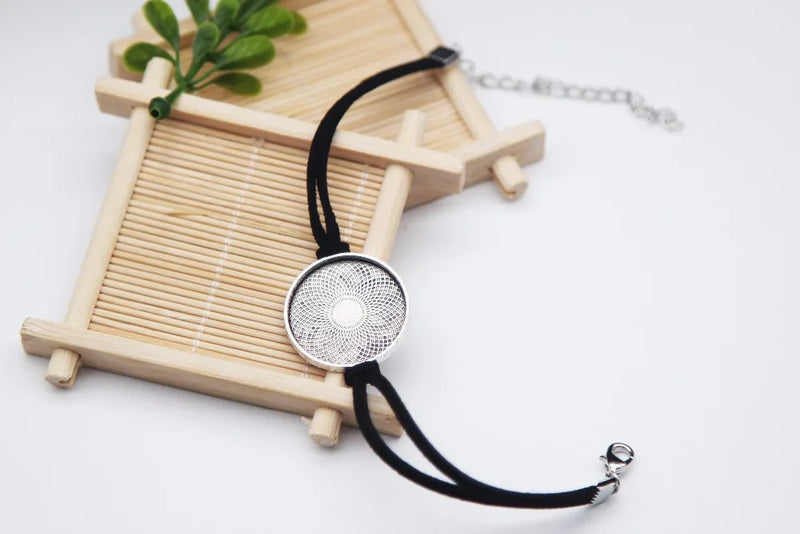 10pcs Suede Cord Charm Bracelets for 25mm Cabochons DIY Jewelry