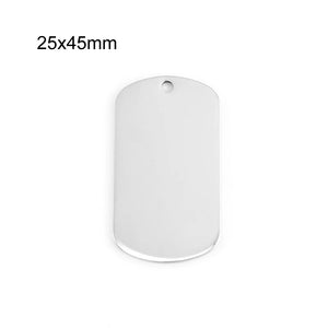10pcs Stainless Steel Mens Necklace Pendant Military Dog Tags