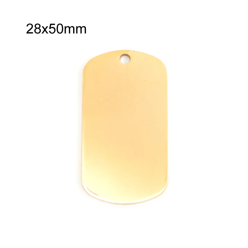 10pcs Stainless Steel Mens Necklace Pendant Military Dog Tags