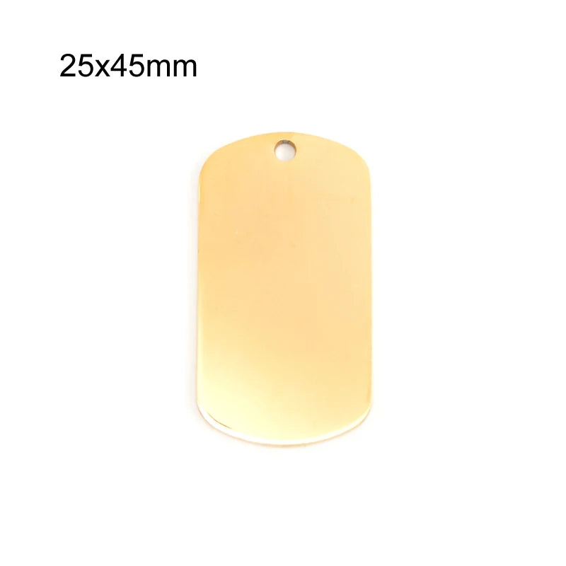 10pcs Stainless Steel Mens Necklace Pendant Military Dog Tags