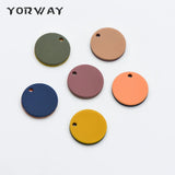 10pcs Rubber Coin Pendants Plastic Charm Earring Components (#HT-04)