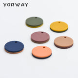 10pcs Rubber Coin Pendants Plastic Charm Earring Components (#HT-04)