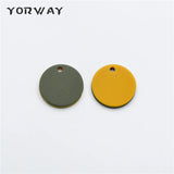 10pcs Rubber Coin Pendants Plastic Charm Earring Components (#HT-04)