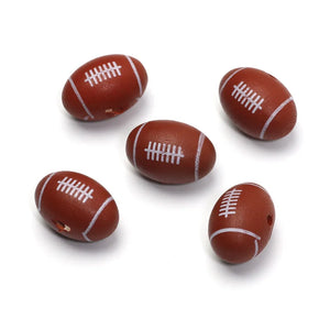 10pcs Natural Wood Rugby Spacer Beads 16mm for Jewelry Making