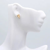10pcs 18K Plated Brass Disc Ear Posts 10mm, Rustic Stud Earring Components