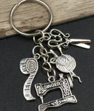 10pcs Sewing & Knitting Theme KeyChain Bag Charms Gift For Women