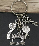 10pcs Sewing & Knitting Theme KeyChain Bag Charms Gift For Women