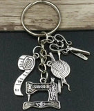 10pcs Sewing & Knitting Theme KeyChain Bag Charms Gift For Women