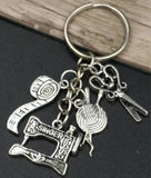 10pcs Sewing & Knitting Theme KeyChain Bag Charms Gift For Women