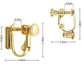 10pcs Screw Ear Clip Earring Settings Rotate Pads Base Blank Bezel