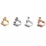 10pcs Screw Ear Clip Earring Settings Rotate Pads Base Blank Bezel