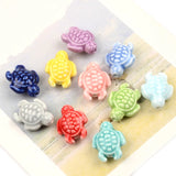 10pcs Sea Turtle Beads Ceramic Charm Large Stone Beads For Jewelry Making