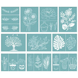 10pcs Plant Theme Screen Printing Stencils