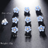 10pcs Mini Hairpin Tiara Resin Flower Women's Crab Claw Headwear Girl Hair Clips