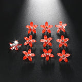 10pcs Mini Hairpin Tiara Resin Flower Women's Crab Claw Headwear Girl Hair Clips