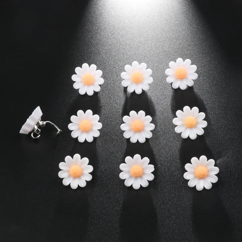 10pcs Mini Hairpin Tiara Resin Flower Women's Crab Claw Headwear Girl Hair Clips
