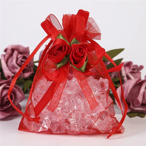 10pcs Tulip Organza Bag Jewelry Packaging Gift Wedding Party Favors