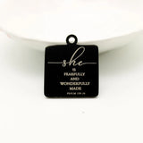 10pcs Fearfully & Wonderfully Charm Stainless Steel Pendant