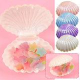 10pcs Shell Candy Boxes Plastic Gift Packaging Bags Makeup Jewelry Storage Boxes