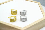 10pcs CZ Ear Cuff Earring Wrap Clip On Models Non Piercing Nose Rings