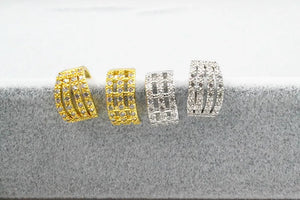 10pcs CZ Ear Cuff Earring Wrap Clip On Models Non Piercing Nose Rings