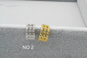 10pcs CZ Ear Cuff Earring Wrap Clip On Models Non Piercing Nose Rings