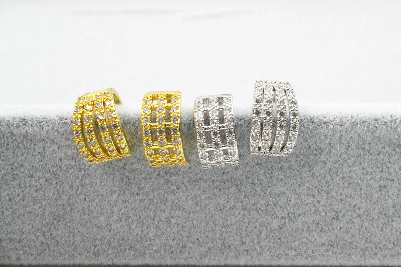 10pcs CZ Ear Cuff Earring Wrap Clip On Models Non Piercing Nose Rings