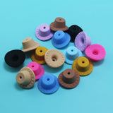 10pcs Silicone Beads Cowboy Hat Teething Pearl Ball DIY Jewelry Bulk