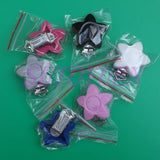 10pcs Silicone Star Suspenders/Pacifier Clips DIY Crafts Accessories