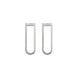 10pcs Silver Plated D-shape Frame Charms for DIY Earrings