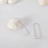 10pcs Silver Plated D-shape Frame Charms for DIY Earrings