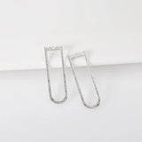 10pcs Silver Plated D-shape Frame Charms for DIY Earrings