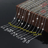 10pcs Silver Plated Copper Extension Chain Necklace Chains Bulk DIY Jewelry