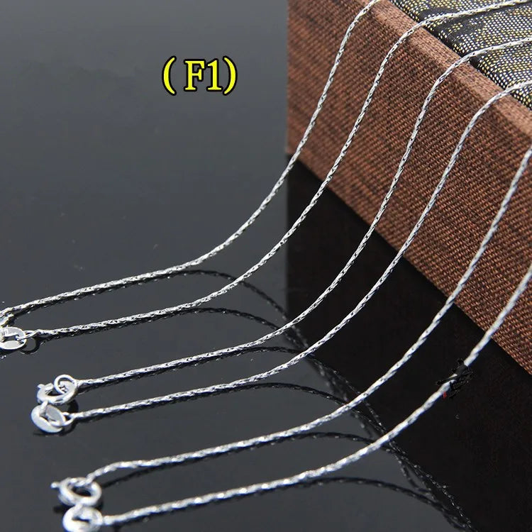 10pcs Silver Plated Copper Extension Chain Necklace Chains Bulk DIY Jewelry