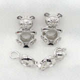 10pcs Bear Pearl Cage Oil Diffuser Pendant for Aromatherapy Necklace