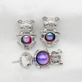 10pcs Bear Pearl Cage Oil Diffuser Pendant for Aromatherapy Necklace