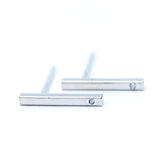 10pcs Silver Tone Bar Ear Posts, Rhodium Plated Brass, Stud Earring Components